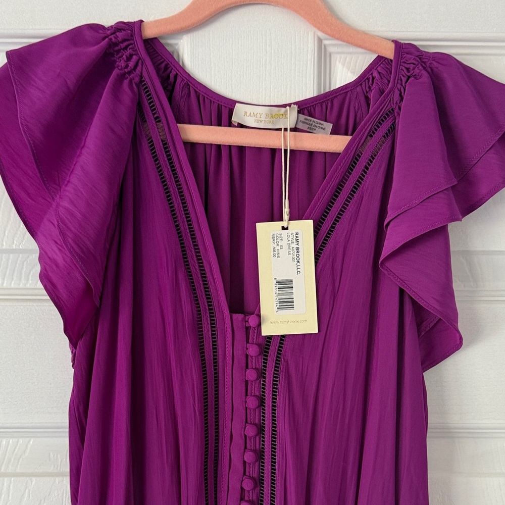 Ramy Brook Purple Silk Dress NWT